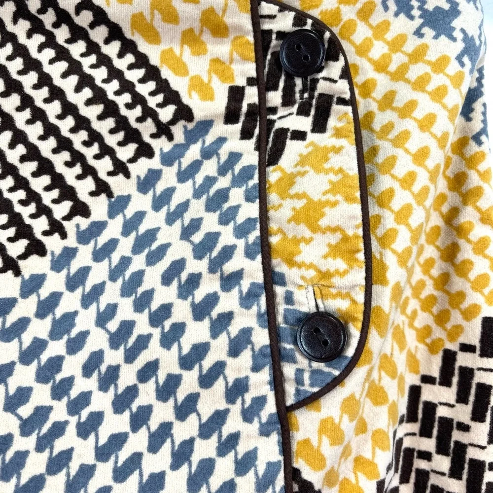 Maeve Skirt Women’s Size 4 Patchwork Houndstooth‎ Velvet Mini Skirt